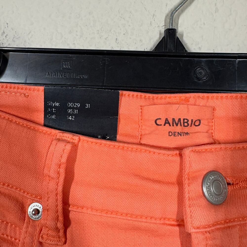 Cambio Denim Womens 40/10 US Pina Jeans Orange Cotton Blend Mid Rise Pockets - Picture 6 of 8